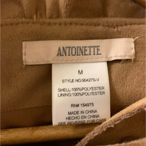 SOLD Suede Camel Brown Skirt High Waisted Knee Length Belted Pencil Skirt - Picture 4 of 6